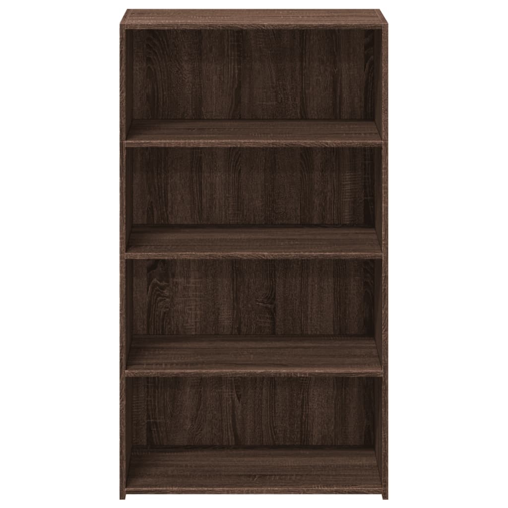 VidaXL Hoge kast 70x41x124 cm bewerkt hout bruin eikenkleur