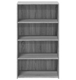 VidaXL Hoge kast 70x41x124 cm bewerkt hout grijs sonoma eikenkleurig
