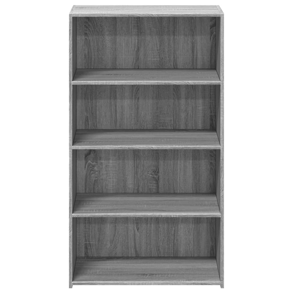 VidaXL Hoge kast 70x41x124 cm bewerkt hout grijs sonoma eikenkleurig