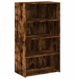 VidaXL Hoge kast 70x41x124 cm bewerkt hout gerookt eikenkleurig