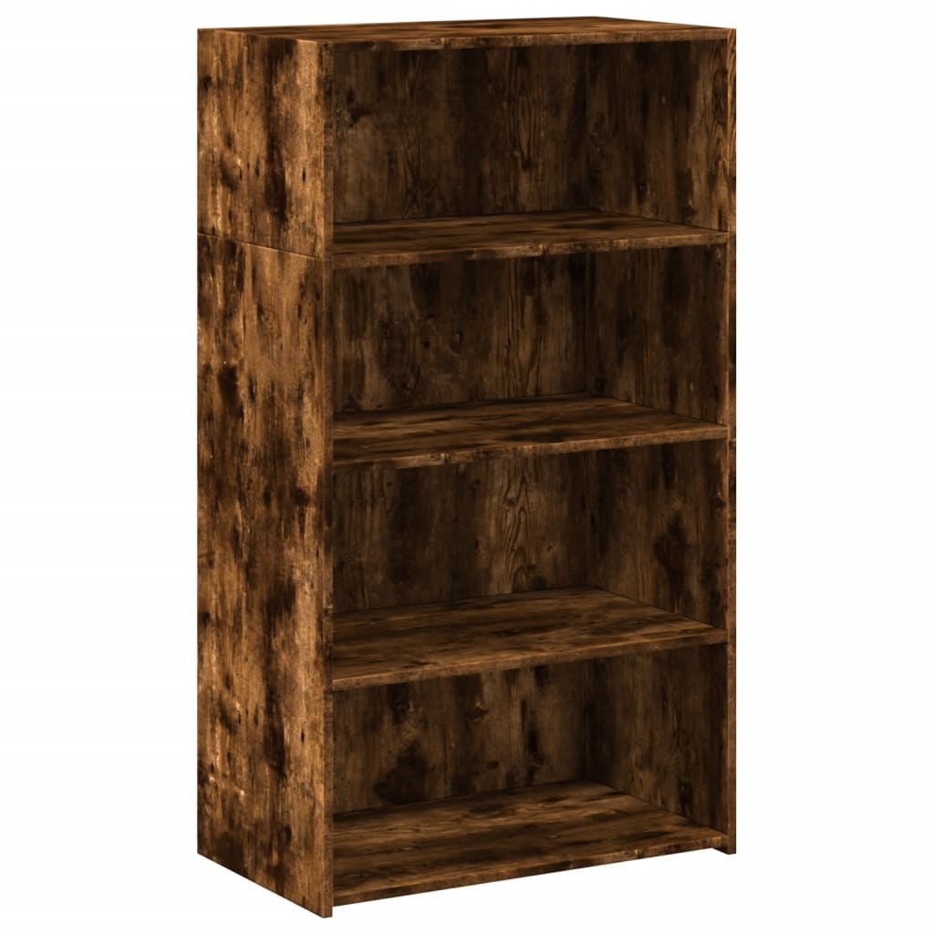 VidaXL Hoge kast 70x41x124 cm bewerkt hout gerookt eikenkleurig