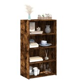 VidaXL Hoge kast 70x41x124 cm bewerkt hout gerookt eikenkleurig