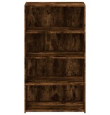 VidaXL Hoge kast 70x41x124 cm bewerkt hout gerookt eikenkleurig