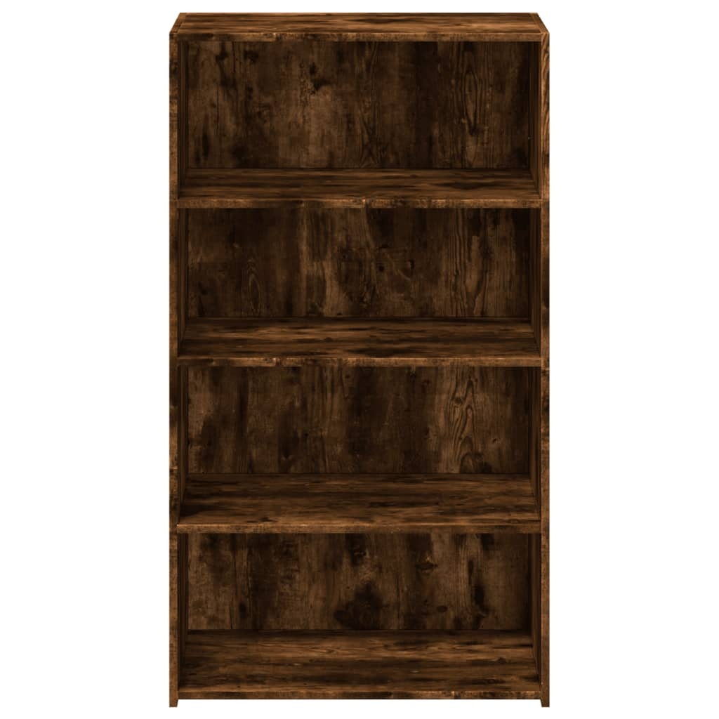 VidaXL Hoge kast 70x41x124 cm bewerkt hout gerookt eikenkleurig