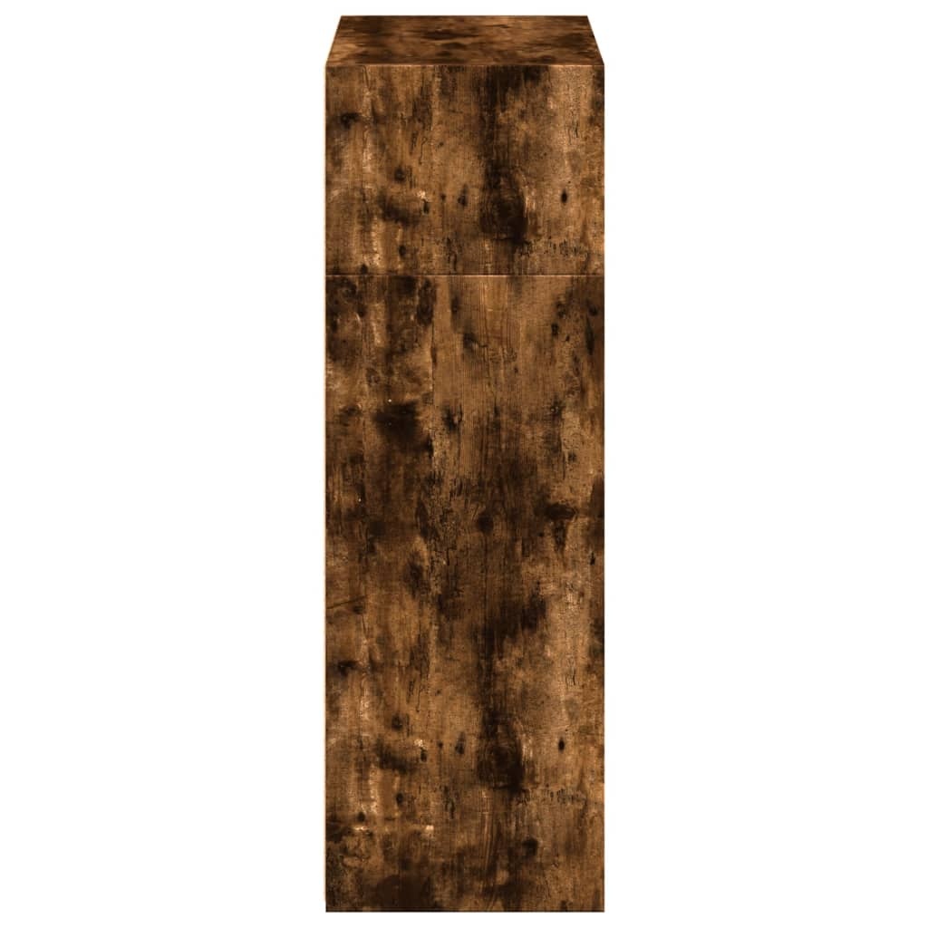 VidaXL Hoge kast 70x41x124 cm bewerkt hout gerookt eikenkleurig