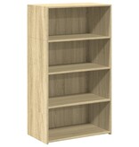 VidaXL Hoge kast 70x41x124 cm bewerkt hout sonoma eikenkleurig