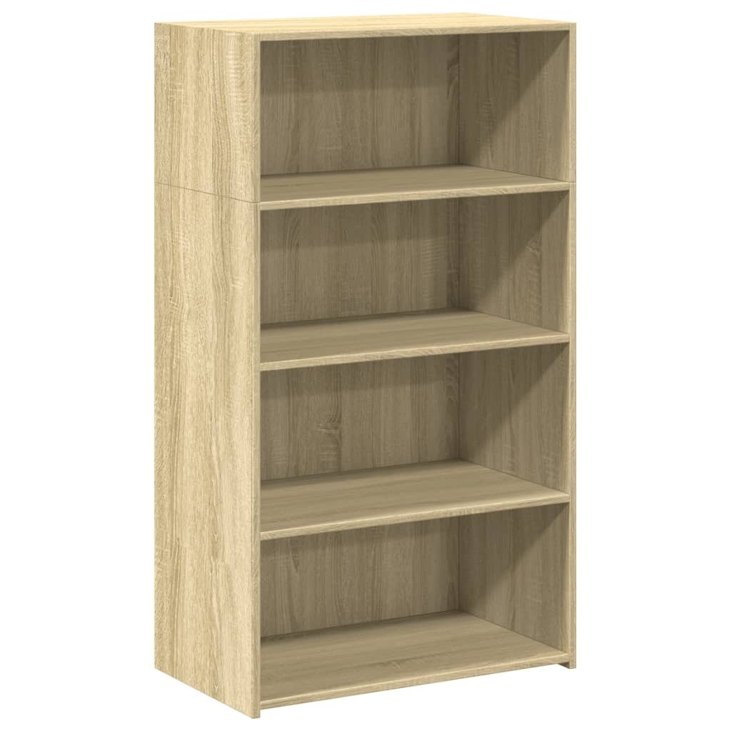 VidaXL Hoge kast 70x41x124 cm bewerkt hout sonoma eikenkleurig