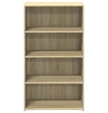 VidaXL Hoge kast 70x41x124 cm bewerkt hout sonoma eikenkleurig