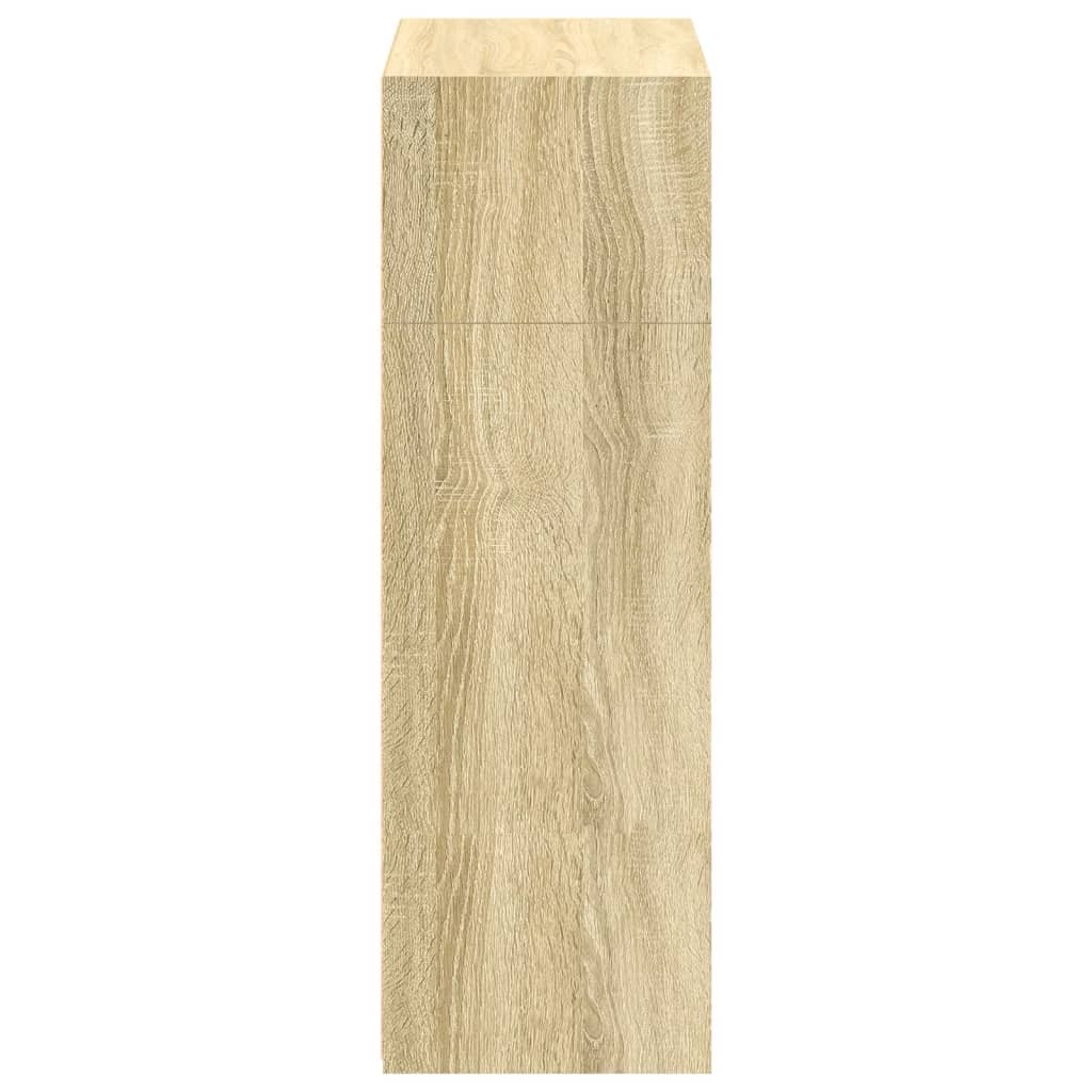 VidaXL Hoge kast 70x41x124 cm bewerkt hout sonoma eikenkleurig