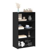 VidaXL Hoge kast 70x41x124 cm bewerkt hout zwart