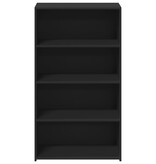VidaXL Hoge kast 70x41x124 cm bewerkt hout zwart