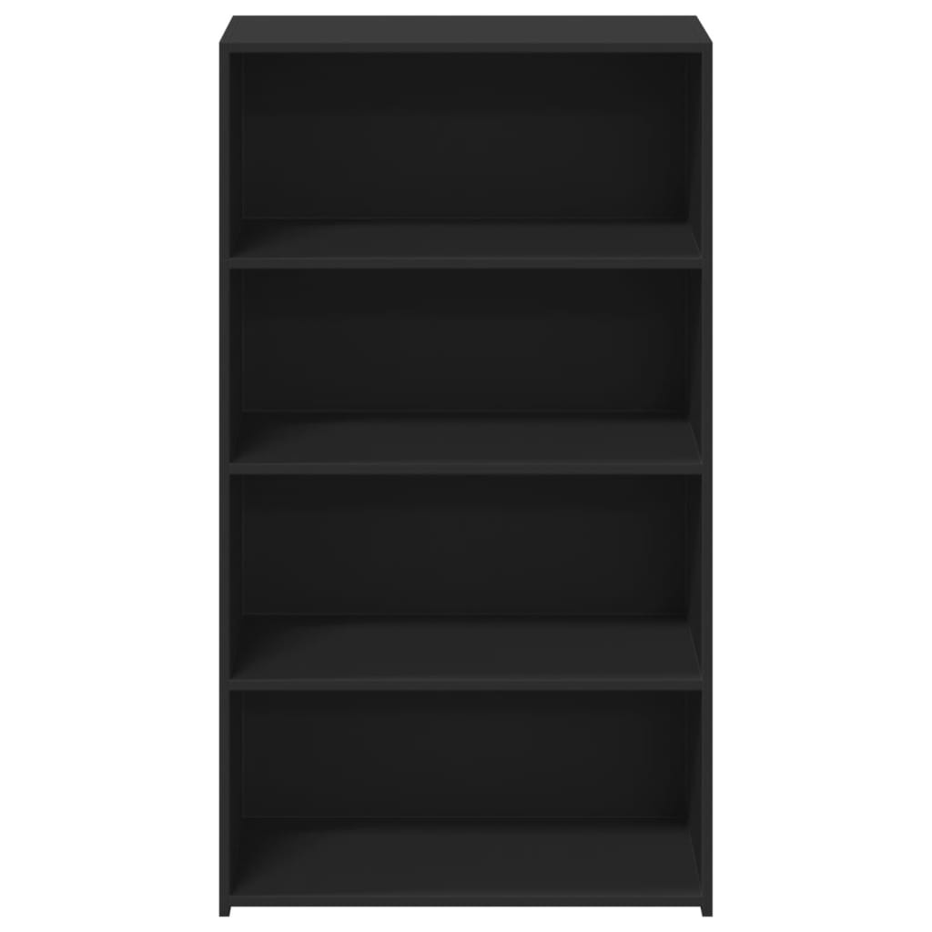 VidaXL Hoge kast 70x41x124 cm bewerkt hout zwart