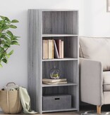 VidaXL Hoge kast 50x41x124 cm bewerkt hout grijs sonoma eikenkleurig