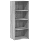 VidaXL Hoge kast 50x41x124 cm bewerkt hout grijs sonoma eikenkleurig