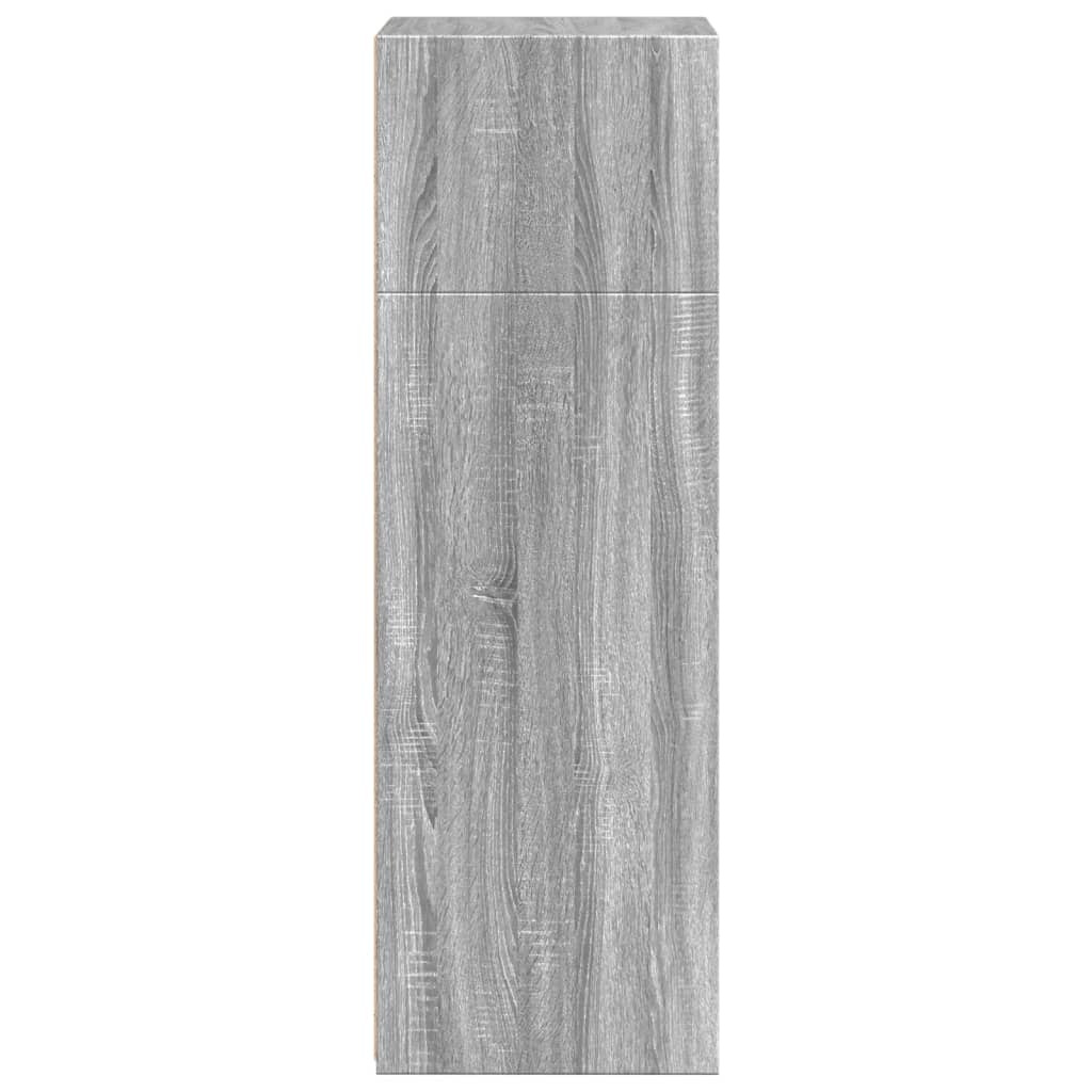 VidaXL Hoge kast 50x41x124 cm bewerkt hout grijs sonoma eikenkleurig