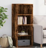 VidaXL Hoge kast 50x41x124 cm bewerkt hout gerookt eikenkleurig