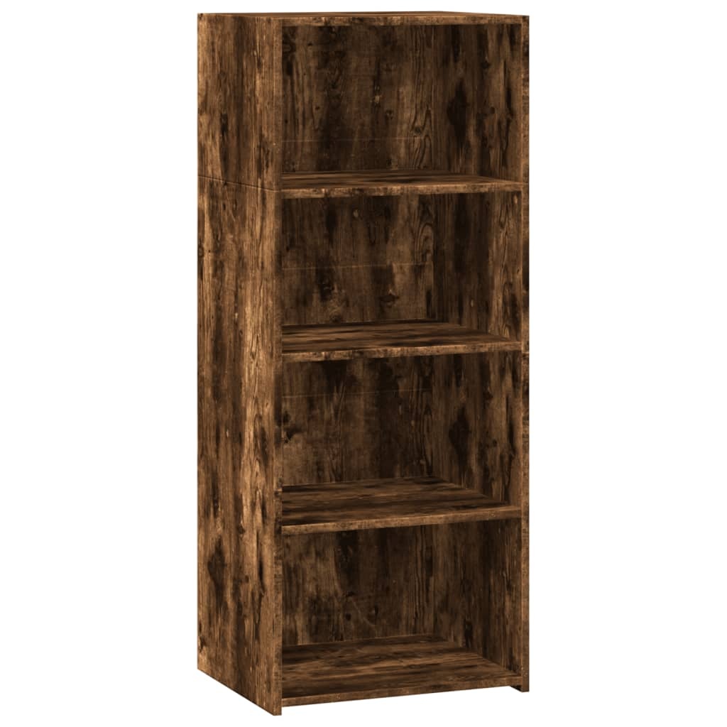 VidaXL Hoge kast 50x41x124 cm bewerkt hout gerookt eikenkleurig