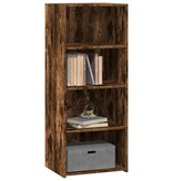 VidaXL Hoge kast 50x41x124 cm bewerkt hout gerookt eikenkleurig