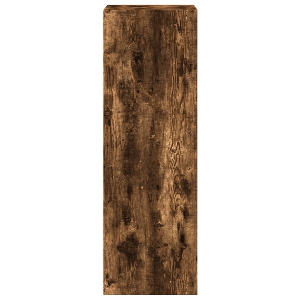 VidaXL Hoge kast 50x41x124 cm bewerkt hout gerookt eikenkleurig