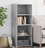 VidaXL Hoge kast 50x41x124 cm bewerkt hout betongrijs