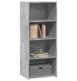 VidaXL Hoge kast 50x41x124 cm bewerkt hout betongrijs