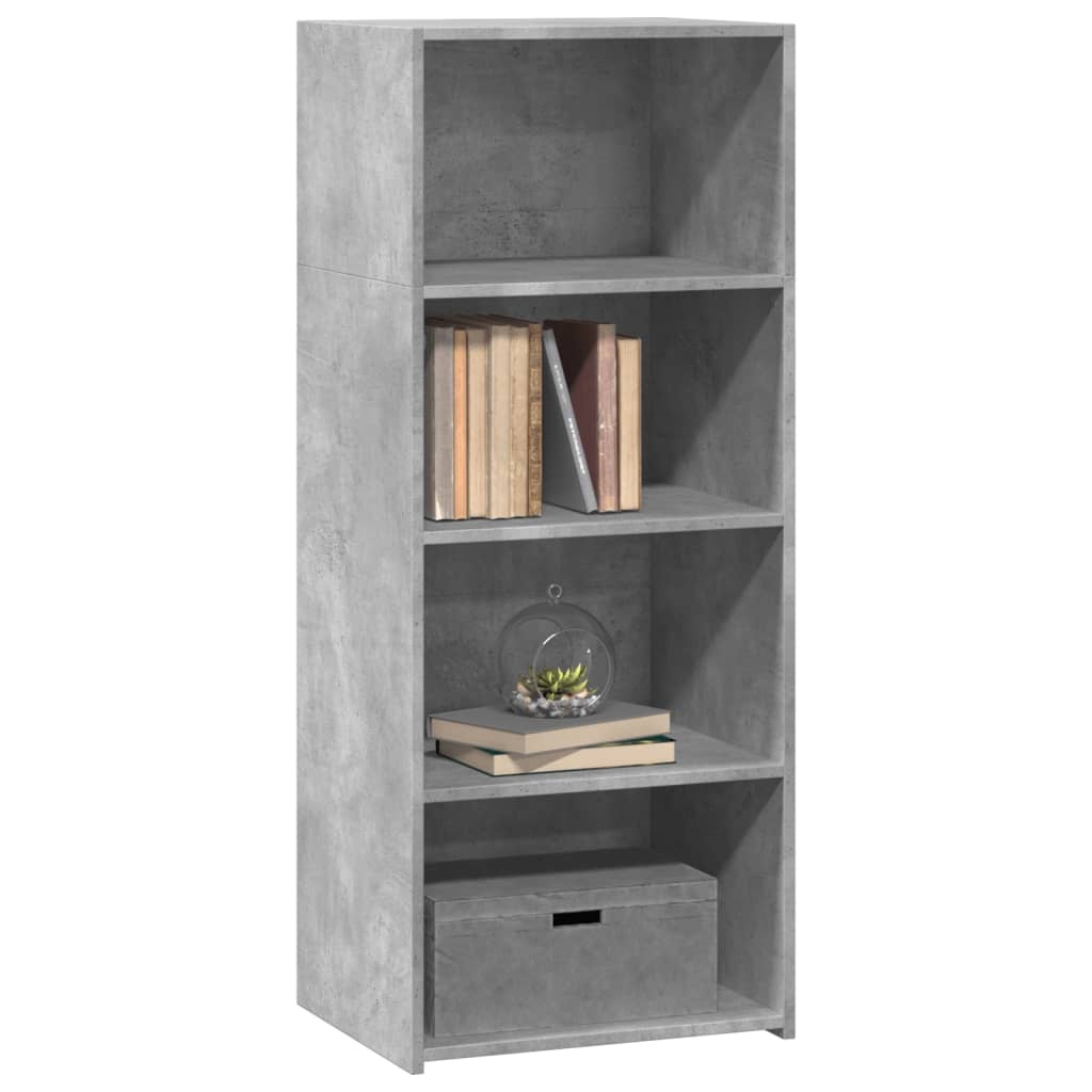 VidaXL Hoge kast 50x41x124 cm bewerkt hout betongrijs