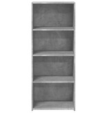 VidaXL Hoge kast 50x41x124 cm bewerkt hout betongrijs