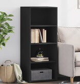 VidaXL Hoge kast 50x41x124 cm bewerkt hout zwart