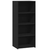 VidaXL Hoge kast 50x41x124 cm bewerkt hout zwart