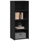 VidaXL Hoge kast 50x41x124 cm bewerkt hout zwart
