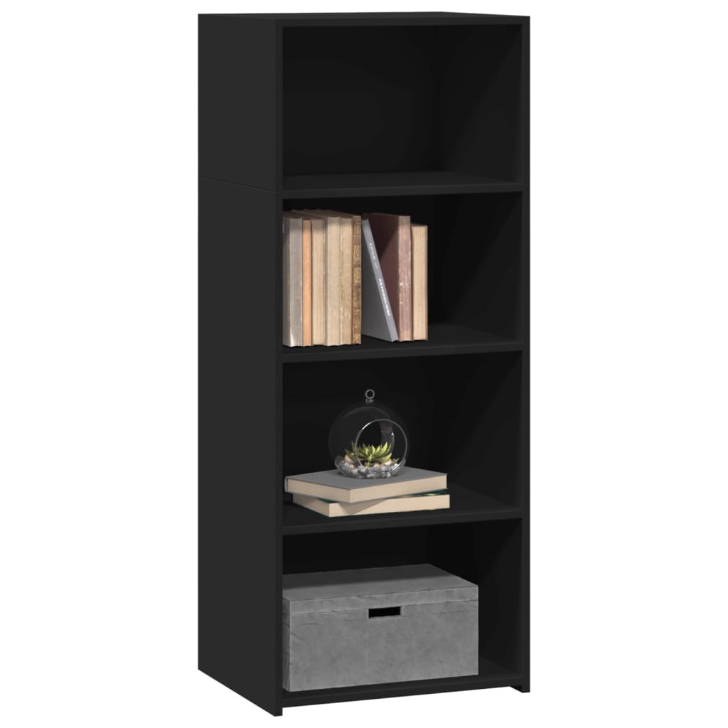 VidaXL Hoge kast 50x41x124 cm bewerkt hout zwart