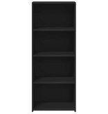 VidaXL Hoge kast 50x41x124 cm bewerkt hout zwart