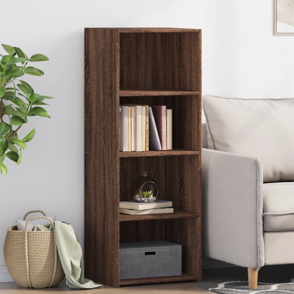 VidaXL Hoge kast 45x41x124 cm bewerkt hout bruin eikenkleurig
