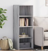 VidaXL Hoge kast 45x41x124 cm bewerkt hout grijs sonoma eikenkleurig