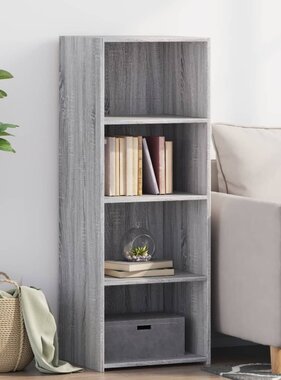 VidaXL Hoge kast 45x41x124 cm bewerkt hout grijs sonoma eikenkleurig