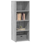 VidaXL Hoge kast 45x41x124 cm bewerkt hout grijs sonoma eikenkleurig