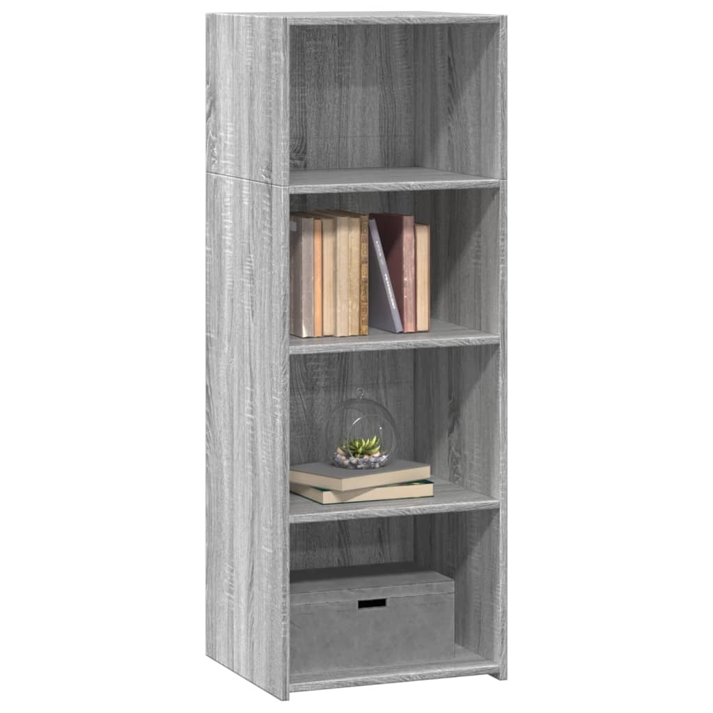 VidaXL Hoge kast 45x41x124 cm bewerkt hout grijs sonoma eikenkleurig