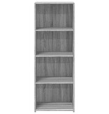 VidaXL Hoge kast 45x41x124 cm bewerkt hout grijs sonoma eikenkleurig