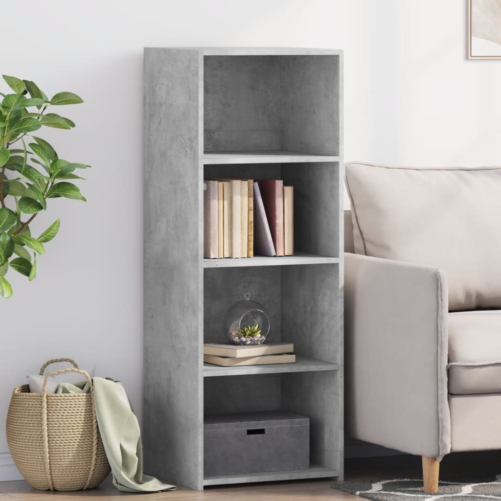 VidaXL Hoge kast 45x41x124 cm bewerkt hout betongrijs