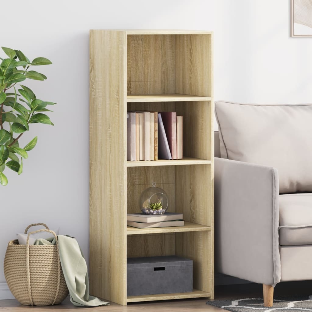 VidaXL Hoge kast 45x41x124 cm bewerkt hout sonoma eikenkleurig