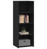 VidaXL Hoge kast 45x41x124 cm bewerkt hout zwart
