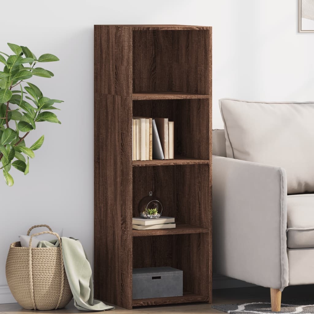VidaXL Hoge kast 40x41x124 cm bewerkt hout bruin eikenkleur