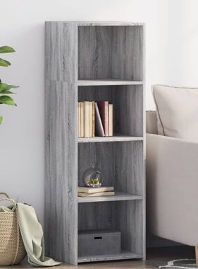 VidaXL Hoge kast 40x41x124 cm bewerkt hout grijs sonoma eikenkleurig