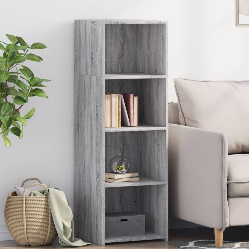 VidaXL Hoge kast 40x41x124 cm bewerkt hout grijs sonoma eikenkleurig