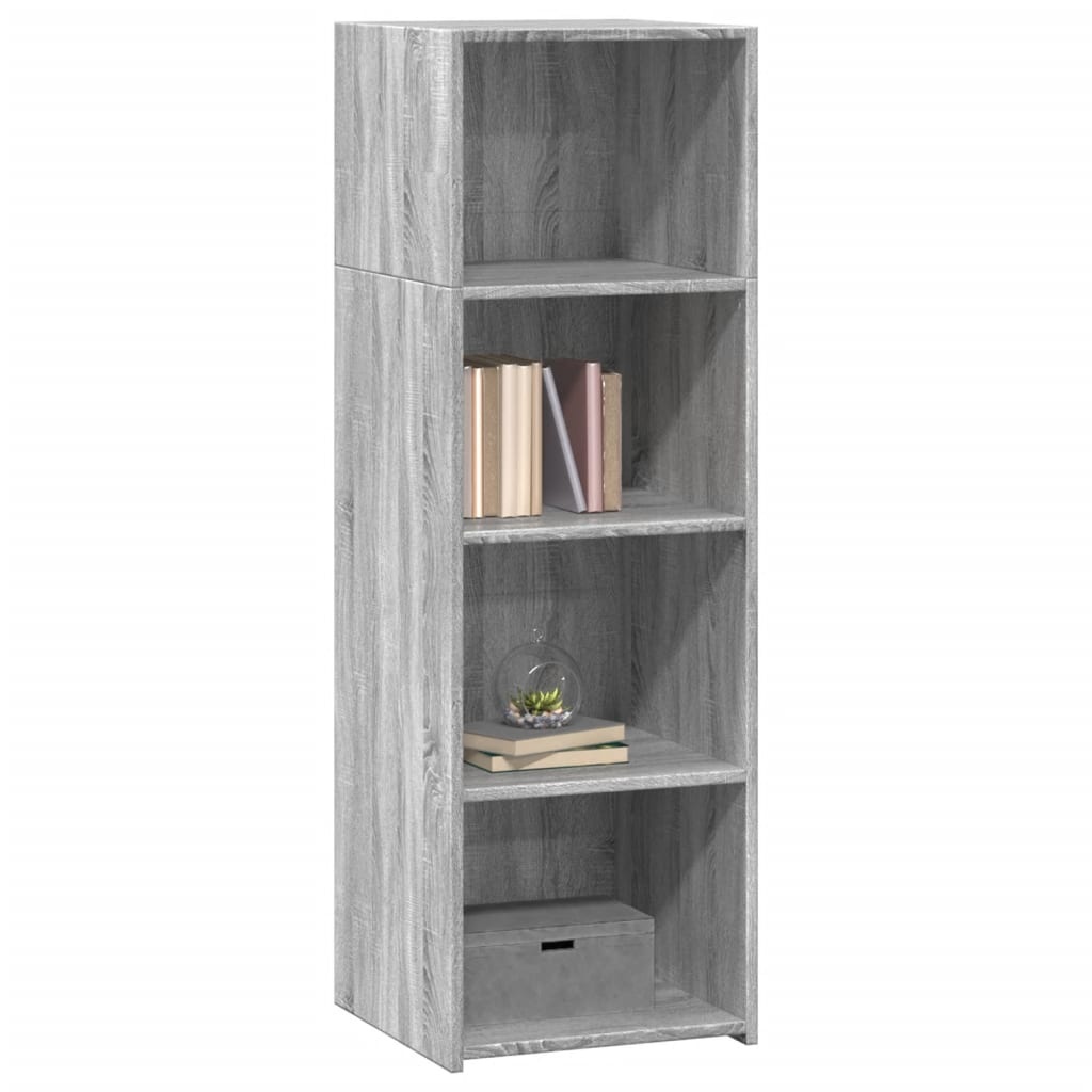 VidaXL Hoge kast 40x41x124 cm bewerkt hout grijs sonoma eikenkleurig