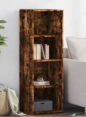 VidaXL Hoge kast 40x41x124 cm bewerkt hout gerookt eikenkleurig