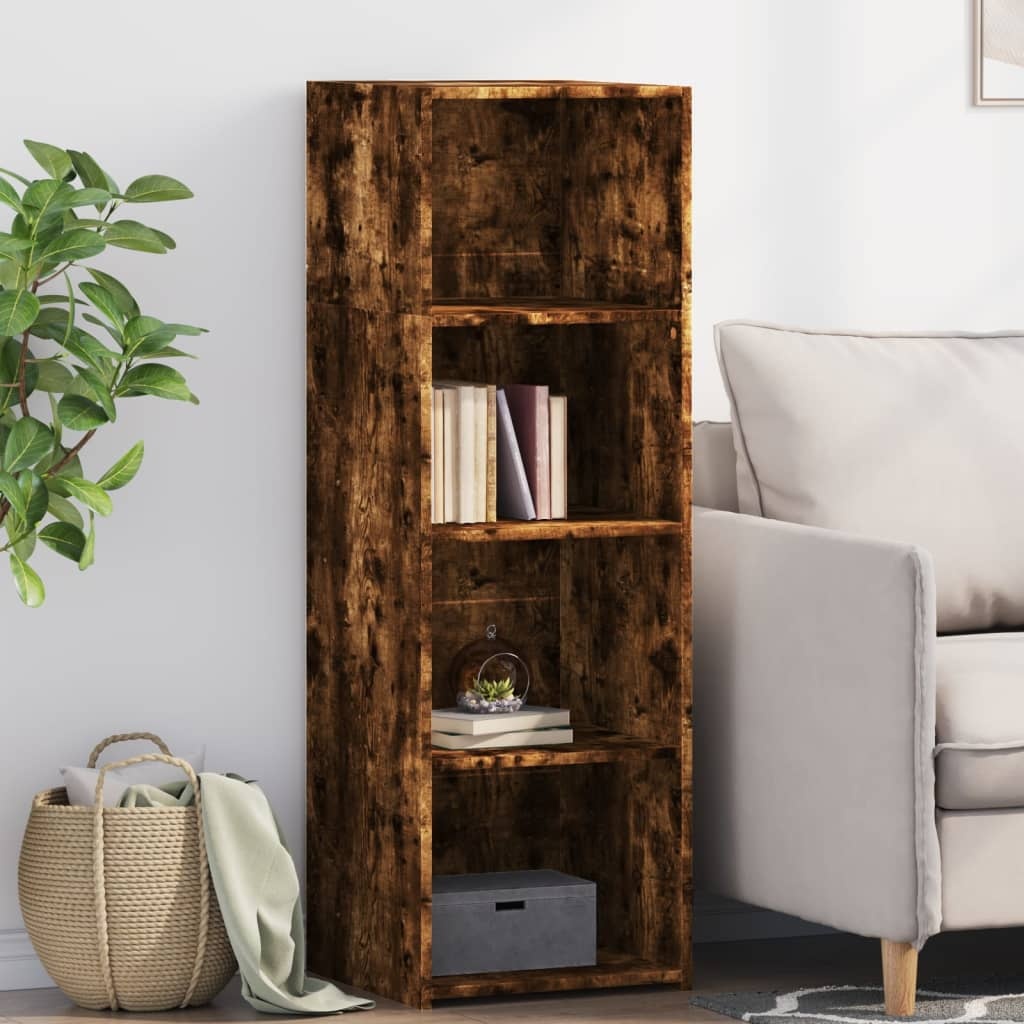 VidaXL Hoge kast 40x41x124 cm bewerkt hout gerookt eikenkleurig
