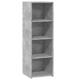 VidaXL Hoge kast 40x41x124 cm bewerkt hout betongrijs