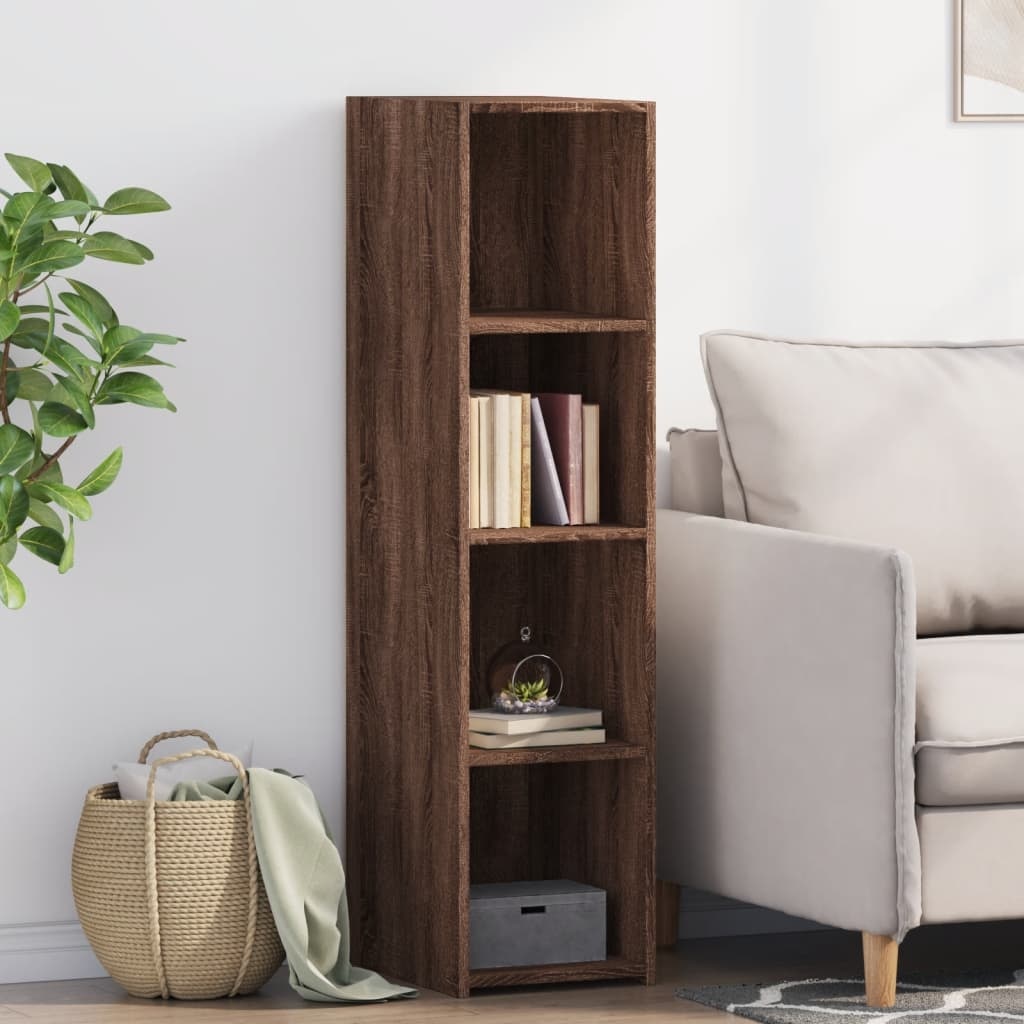VidaXL Hoge kast 30x41x124 cm bewerkt hout bruin eikenkleur