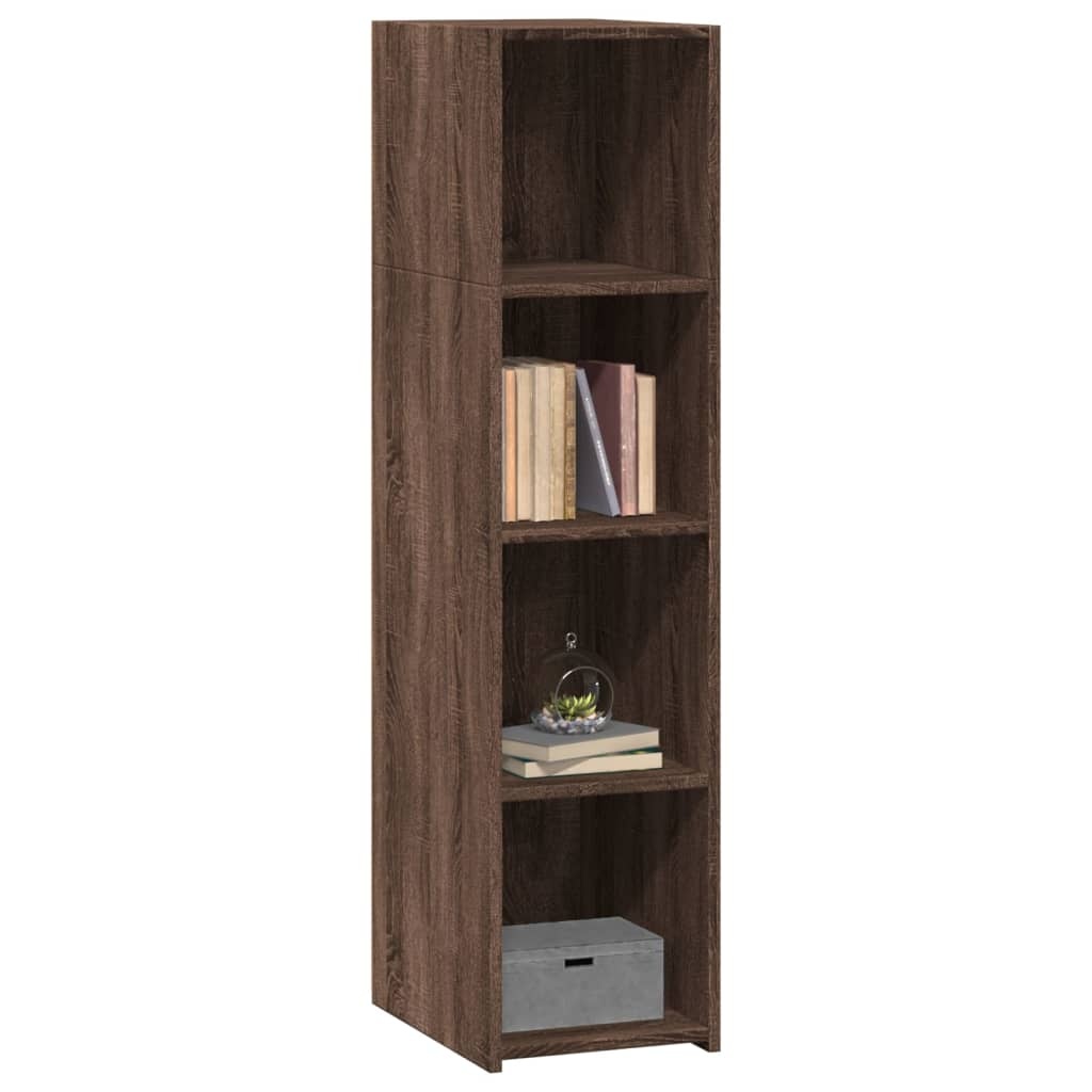 VidaXL Hoge kast 30x41x124 cm bewerkt hout bruin eikenkleur